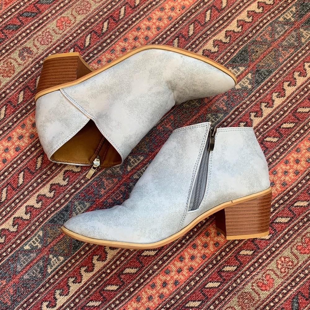 Size 38 Blue Ankle Booties